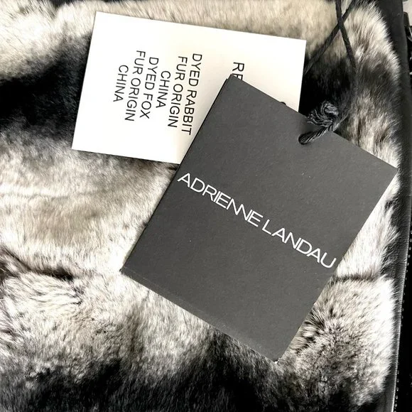 Adrienne Landau Luxurious Rabbit Fur and Cashmere Reversible Vest - Picture 8 of 13